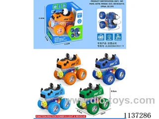 Dazzle colour/ 4WD/ dual inertia stunt space cartoon car (with lights)