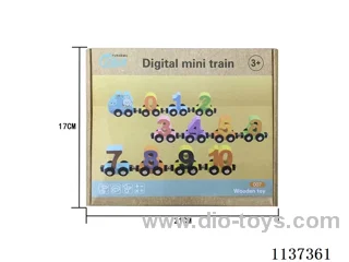 Magnetic train with numbers 0-10