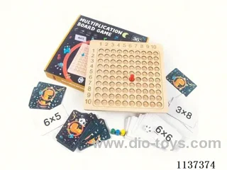 Amazon Explosion, Wooden Multiplication Board Game (Wooden with one coat of paint)