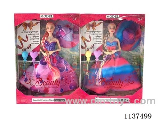 11.5 inch 9 joints thighs barbie doll with balloon bag hat shoes