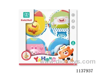 4 inch 4PCS cartoon puzzle bell joy ball colour boxed