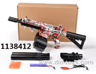 gun toys in paper box