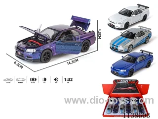 1:32 pull back alloy car W L/M 12PCS