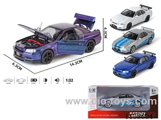 1:32 pull back alloy car W L/M