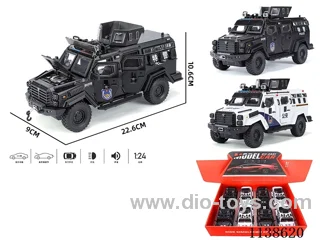 1：24 pull back alloy car W L/M 8PCS