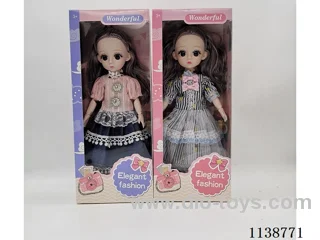 12" 13 jointed 3D eye doll 2 mixes