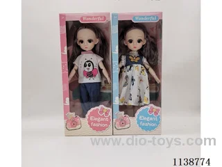 12" 13 jointed solid 3D eye doll 2 mixes