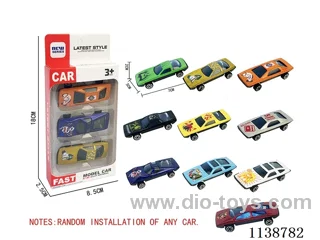 free wheel alloy car （3PCS）Random mix of cars