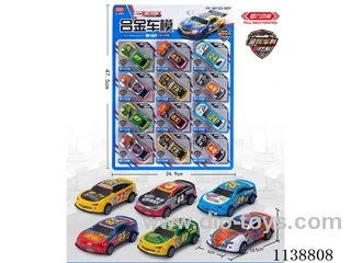 6 pull back alloy car (large tin car racing models) 12pcs