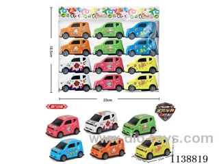 Pull Back Alloy Car (Cartoon Version) 12pcs