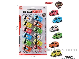 Pull Back Alloy Car (Cartoon) 12's