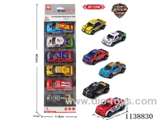 Pull Back Alloy Vehicle (Big Pickup) 6pcs