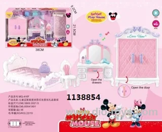 MICKEY MINNIE MOUSE ROOM DRESSER PLAY HOME SET IN WINDOW BOX
