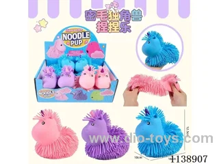 6PCS Shaggy Unicorn pinch with light