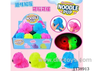 6PCS shaggy dog pinch with light