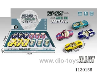 12PCS 1:43 Double Door Alloy Pull Back Racing Car
