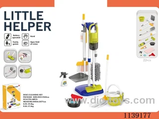Cleaning tool set (with hoover, 3 AA without battery, blue)