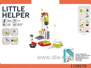 Cleaning tool set (with hoover, 3 pcs AA without battery, red)
