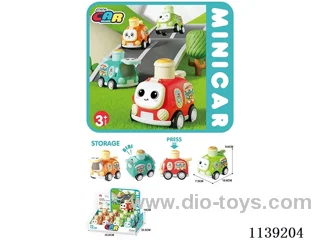 Push cartoon hamburger car 12pcs (with whistle, can be loaded with sugar) 4 colours, blue, red, yellow, green, 4 models mixed packing