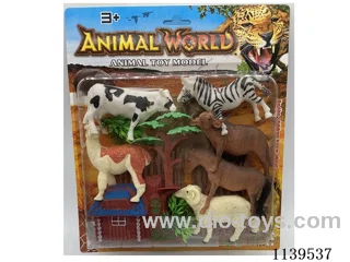 6 PVC animals + accessories