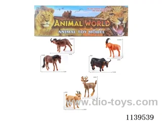 6 PVC animals