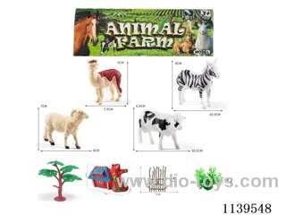 4 PVC animals + accessories
