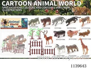 Real-life wild animals 12PCS