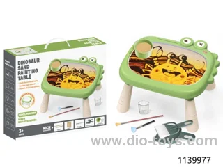 dinosaur sand painting table