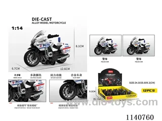 1:14 pull back alloy motorbikes