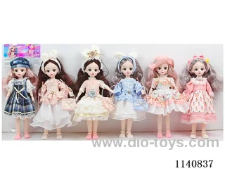 12" 30cm 21 jointed 3D real eye fashion loli doll + hair accessories Mixed bag