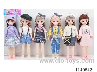 12" 30cm 21 jointed solid 3D real eye fashion loli doll + hair accessories Mixed bag