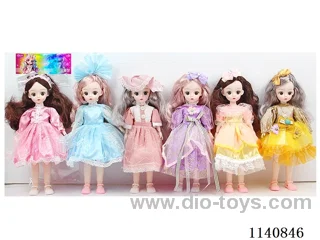 12" 30cm 21 jointed solid 3D real eye fashion loli doll + hair accessories Mixed bag