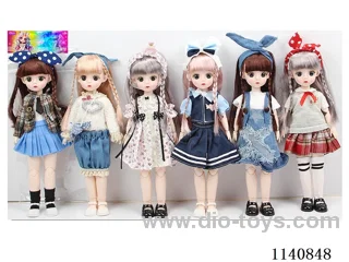 12" 30cm 21 jointed solid 3D real eye fashion loli doll + hair accessories Mixed bag