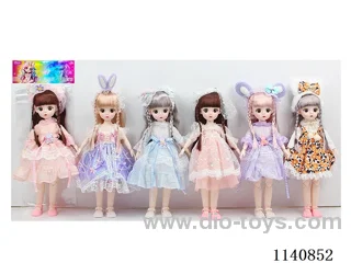 12" 30cm 21 jointed solid 3D real eye fashion loli doll + hair accessories Mixed bag