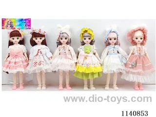 12" 30cm 21 jointed solid 3D real eye fashion loli doll + hair accessories Mixed bag