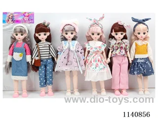 12" 30cm 21 jointed solid 3D real eye fashion loli doll + hair accessories Mixed bag