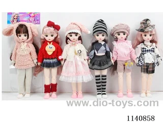 12" 30cm 21 jointed solid body 3D real eye fashion loli doll + hair accessories Mixed bag