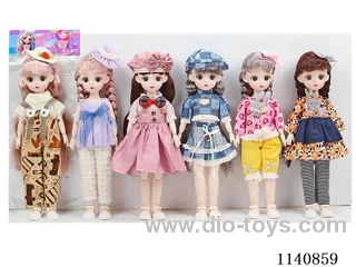 12" 30cm 21 jointed solid body 3D real eye fashion loli doll + hair accessories Mixed bag