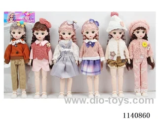 12" 30cm 21 jointed solid 3D real eye fashion loli doll + hair accessories Mixed bag