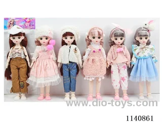 12" 30cm 21 jointed solid 3D real eye fashion loli doll + hair accessories Mixed bag