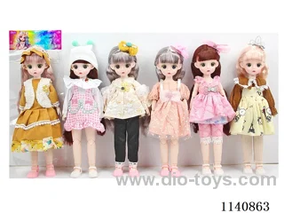 12" 30cm 21 jointed solid 3D real eye fashion loli doll + hair accessories Mixed bag