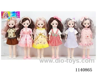 12" 30cm 21 jointed solid 3D real eye fashion loli doll + hair accessories Mixed bag