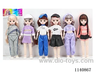 12" 30cm 21 jointed solid 3D real eye fashion loli doll + hair accessories Mixed bag