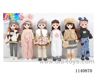 12" 30cm 21 jointed solid body 3D real eye fashion loli doll + hair accessories Mixed bag