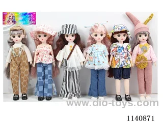 12" 30cm 21 jointed solid 3D real eye fashion loli doll + hair accessories Mixed bag