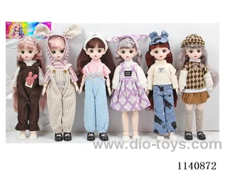 12 inch 30cm 21 joints 3D real eyes fashion loli doll + hat Mixed packs