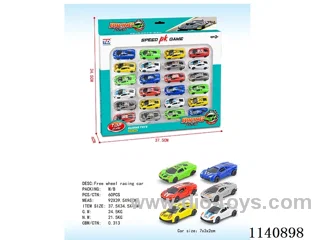 free wheel race car 24PCS