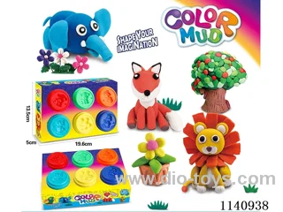 Colourful clay 6 bottles