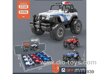 Giant Wheel Warrior Police pull back Buggy Police Car (9 pcs)