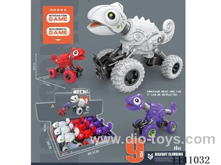 Dual pull back Retractable Chameleon 9pcs Three Colours